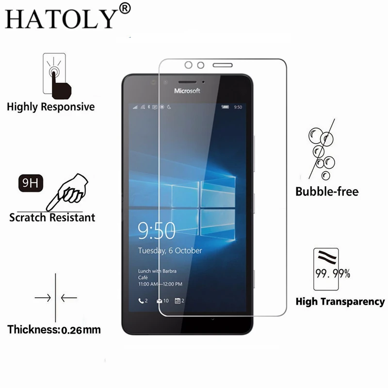 Закаленное стекло для Nokia Lumia 950XL ультратонкая защитная пленка HD Microsoft 2 шт.|tempered