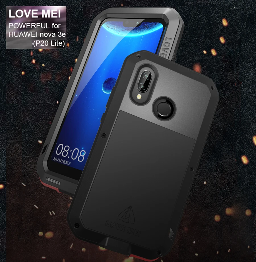 P20 lite оригинальный LOVE MEI Gorilla стеклянный бронированный металлический