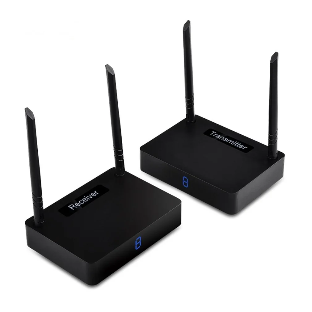 US Plug HD585 Беспроводной приемник передатчика HDMI видео 1080@ 60 Гц 5,8 GHz 350 m удлинитель отправителя с цифровым дисплеем Поддержка 433 МГц - Цвет: US Plug