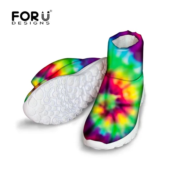 CA5285AF FORUDESIGNS/женские ботильоны; Разноцветные Женские ботинки из хлопка высокого качества с 3D принтом; теплые короткие женские ботинки; Botas Feminina - Цвет: CA5285AF