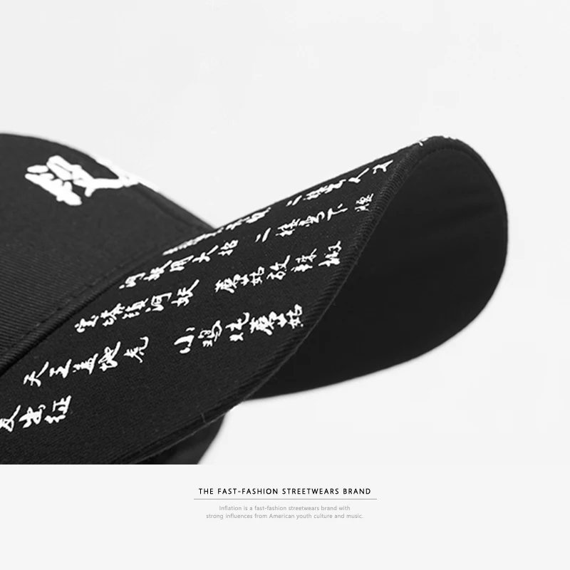 Инфляция Китайская вышивка хип хоп бейсболки Регулируемые Snapback солнцезащитные