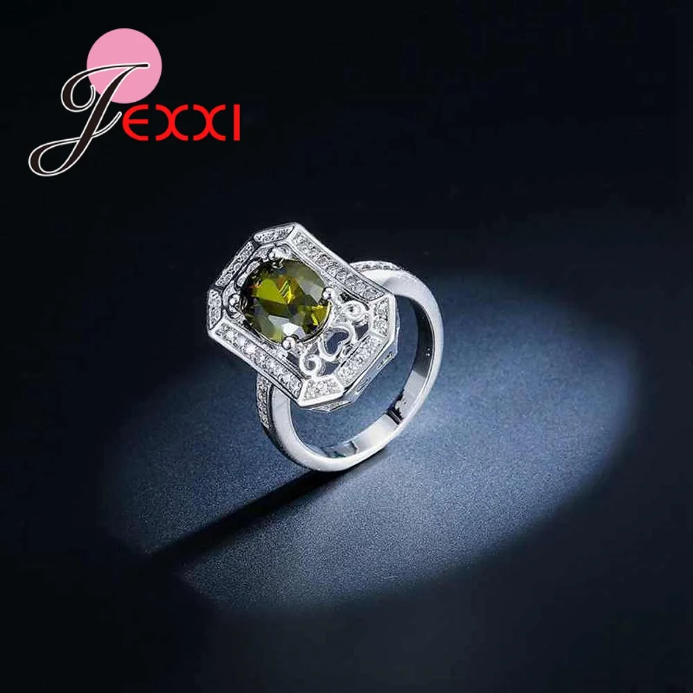 Trendy Women's Day Jewelry Gifts Luxury Round Yellow Cubic Zirconia 925 Sterling Silver Wedding Rings For Women Men | Украшения и