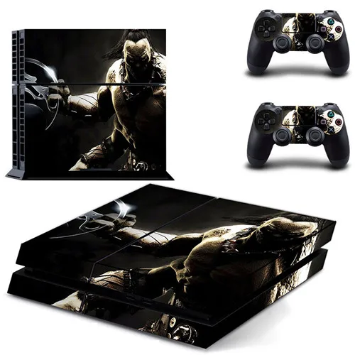 Игра Mortal Kombat PS4 наклейка для sony playstation 4 консоль и 2 контроллера кожи PS4 наклейка виниловый аксессуар - Цвет: DPTM0034