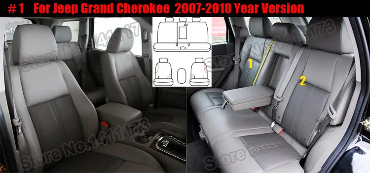Carпортной серый чехол для сидений подходит для Jeep Grand Cherokee, чехол для автокресла из искусственной кожи, чехлы для сидений, Аксессуары для автомобилей, сиденья