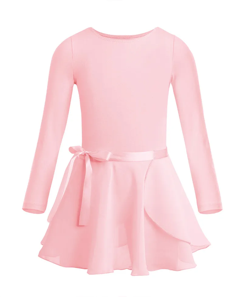 Pearl Pink FEESHOW/детское балетное платье-пачка для девочек; розовое трико с короткими рукавами для гимнастики; Комплект боди; балетный костюм для танцев балерины - Цвет: Pearl Pink
