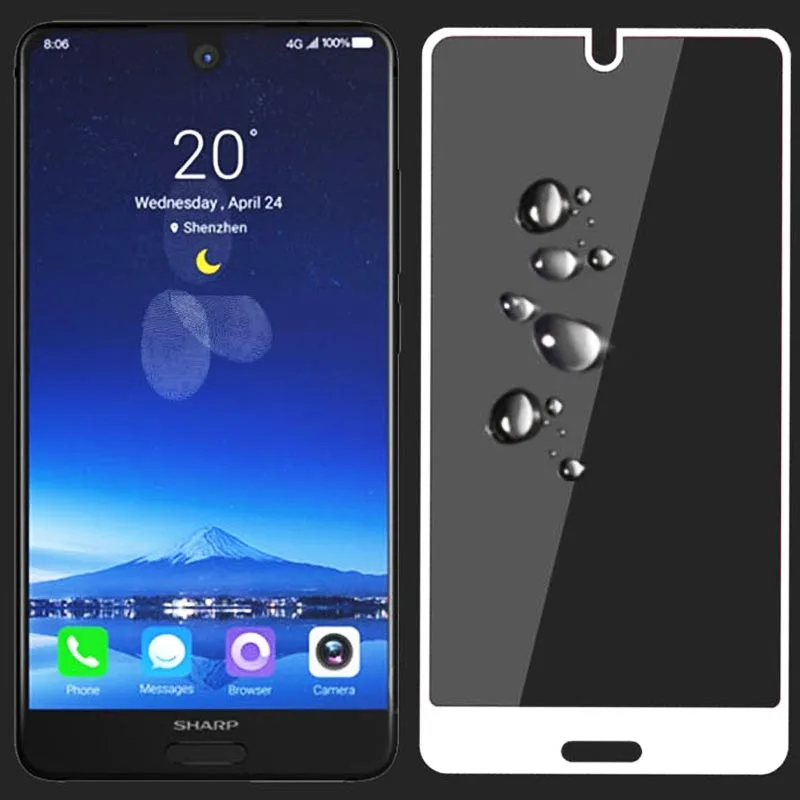 Dower me закаленное стекло 9H Защита экрана для смартфона Sharp Aquos C10 S2 + мягкий чехол из