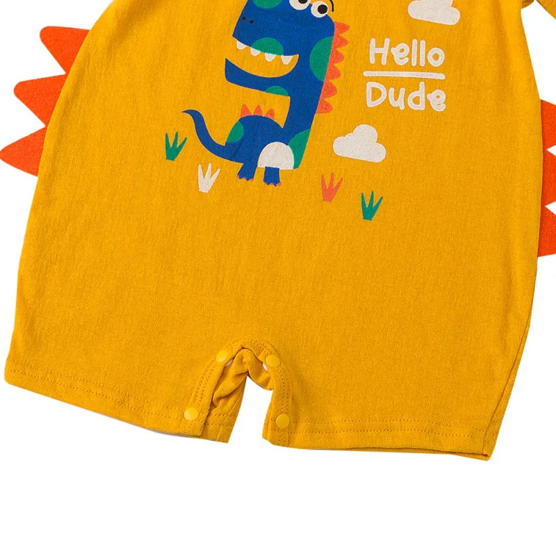 

Infant Baby Cartoon Animal Print Short Sleeve Rompers Kids Girls Boys Jumpsuit For Newborn