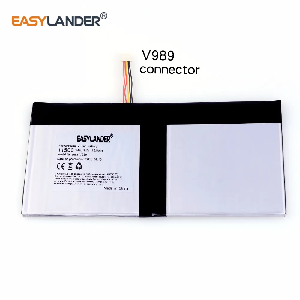 Новая запасная батарея 3 7 V 11500mAh литий полимерный аккумулятор для onda V989 V975I V975W 9