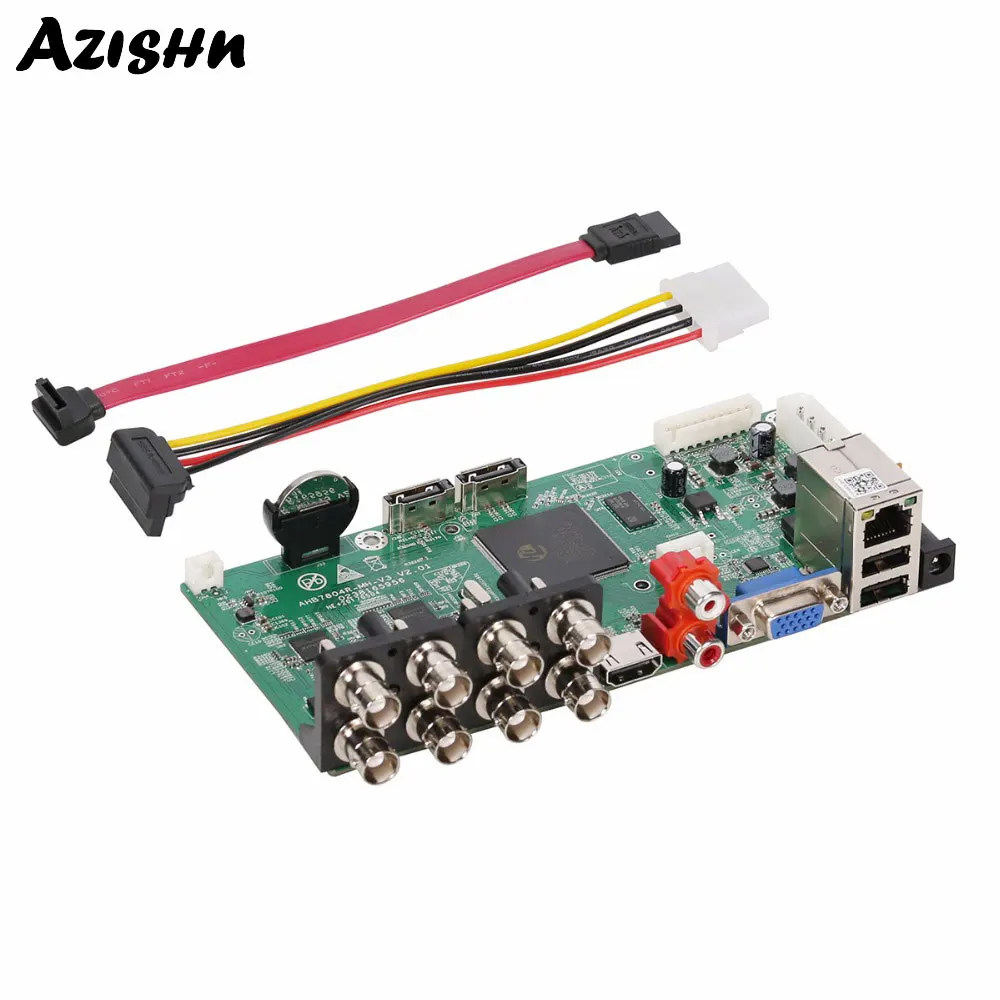 Камера видеонаблюдения AZISHN 8 каналов FULL HD 1080N AHDNH HI3520D AHD h.264 ONVIF VGA HDMI | Безопасность