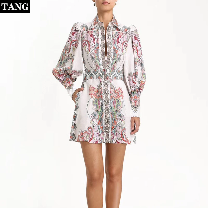 Tang женское платье с длинным рукавом филигранная рубашка шелковое суд барокко