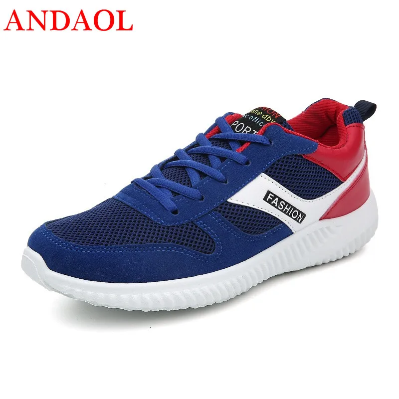 ANDAOL Men's Casual Shoes Top Quality Mesh Breathable Light Mixed Colors Sneakers Luxury Massage Non-Slip Trainers Skateboarding |