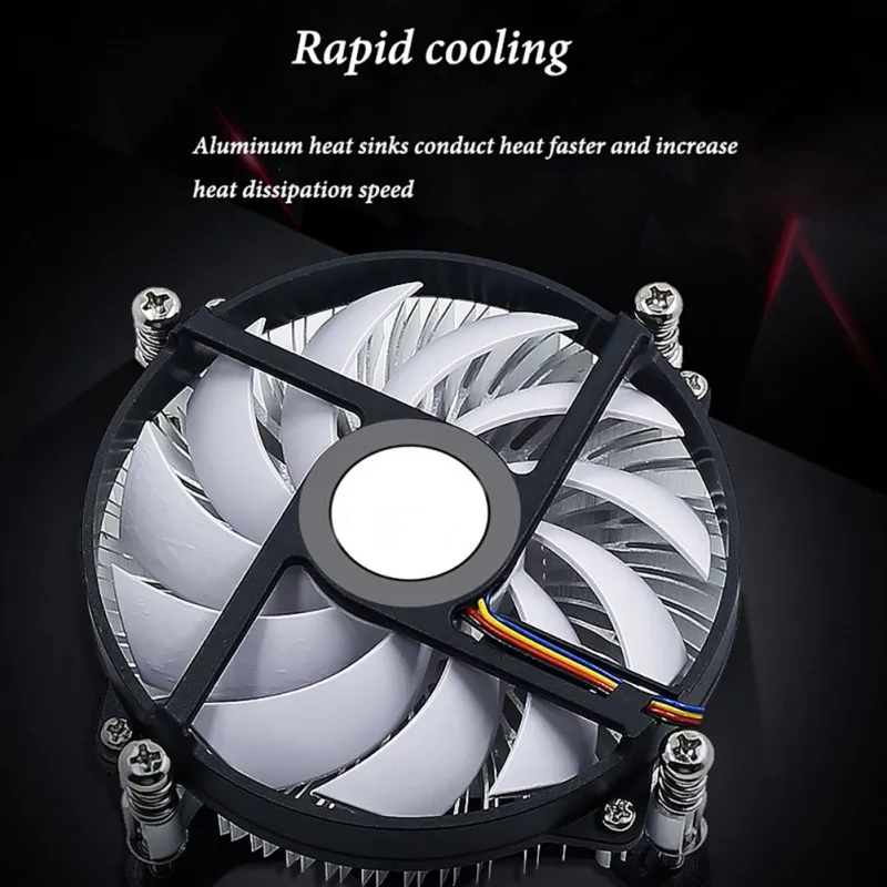 

2800RPM Mute Ultra-thin Cpu Radiator Cooling Fan Aluminum Heat Sink Automatic Adjust Speed 95*95*16.5 mm