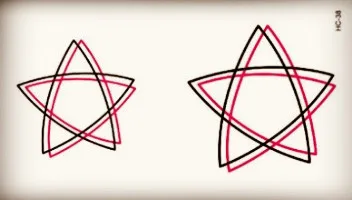 Двойные черные красные Звездные водостойкие наклейки для макияжа временная