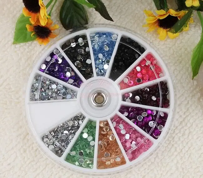

900pcs/box 3mm Mix Color Flatback Rhinestone Beads Wholesale for Fingernails Mobile Shell Covers Paper Crafts Scrapbook Home Diy