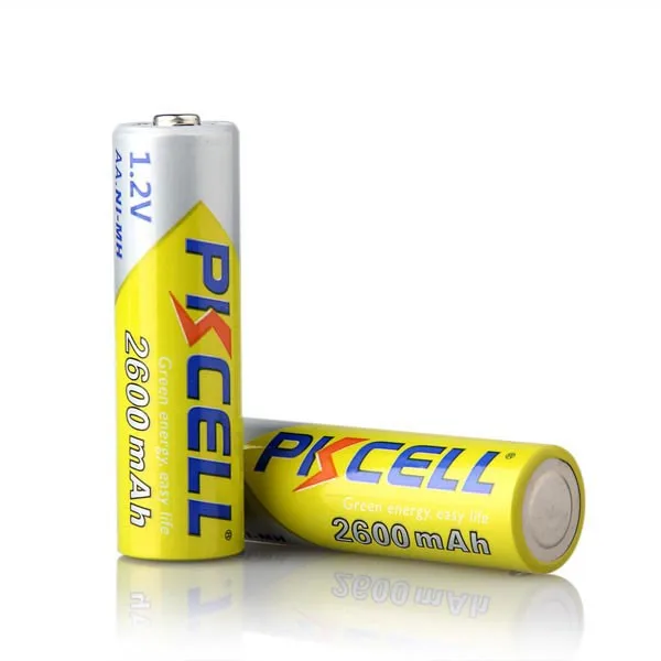 8 шт. батарейки PKCELL NIMH AA 2600Mah 1,2 V 2A Ni-MH аккумуляторы AA Bateria Baterias+ 2 шт. чехол для аккумулятора