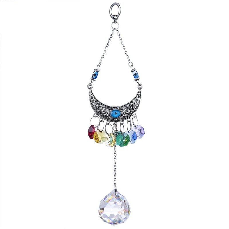 H& D чакра Suncatcher 30 мм Хрустальный Шар Подвесной Настенный счастливый злой украшение в виде глаза подарок для защиты дома Декор