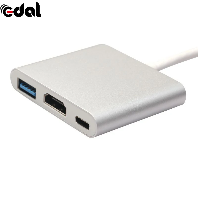 EDAL высокая скорость 15 см 3 в 1 Type-C USB папа к HDTV HDMI/USB 0/Type C Женский конвертер кабель
