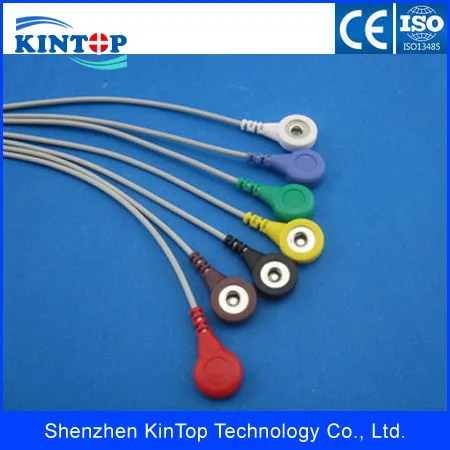 5 шт./лот Compatibe New Holter Recorder ECG Patient Cable Generic DIN style 7 leadwire AHA Snap AAMI |