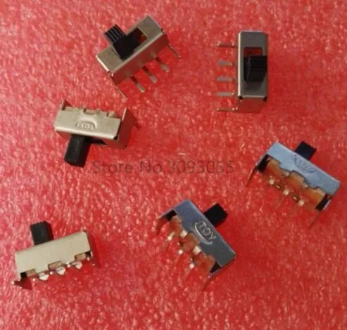 50 шт. SS12F23 SS-12F23 SPDT 1P2T переключатель слайдер 5 контактов 3 + 2 90 градусов Длина ручки 4