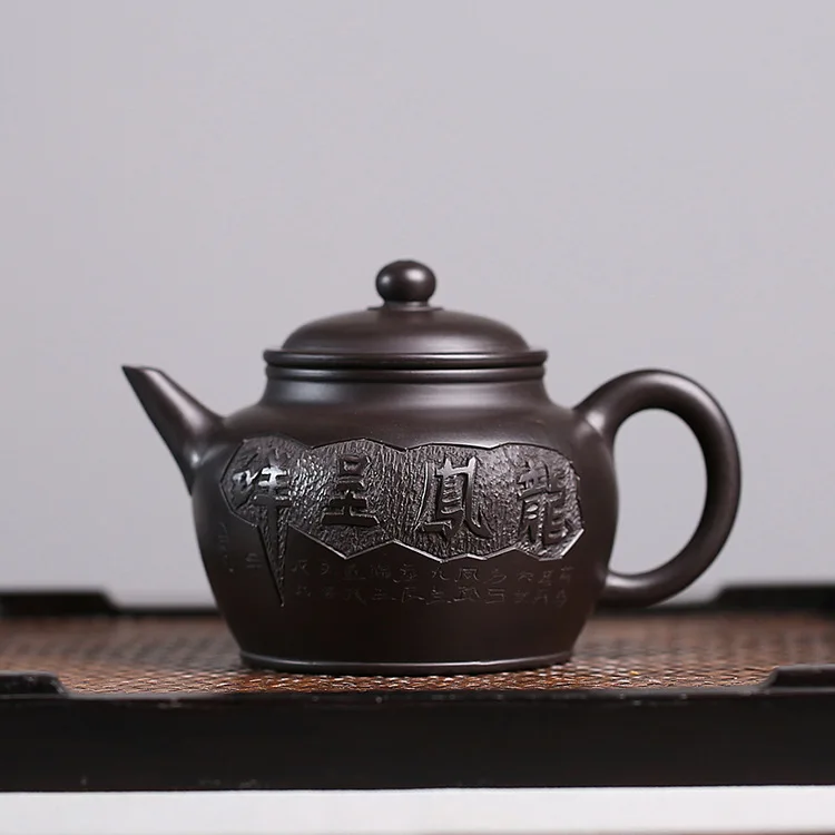

Full Manual Raw Ore Black Gold Just Prosperity Brought By The Dragon And The Phoenix Famous Hao Chan Kung Fu Tea Have Teapot