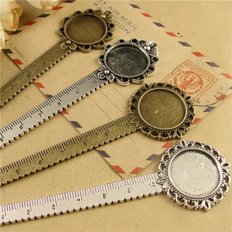 10 шт./лот DIY цветочный дизайн визитница с линейкой внутренняя основа из кабошона 20