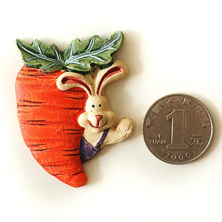 Carrot Rabbit C 1 шт. Ретро Кролик магнит на холодильник в форме цветка Рождественская белая доска наклейка магниты на холодильник Свадебные украшения подарки украшение дома - Color: Carrot Rabbit C