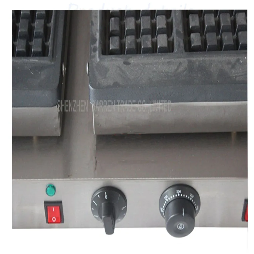 1 шт. электрическая двухконцевая вафельная машина коммерческая квадратная