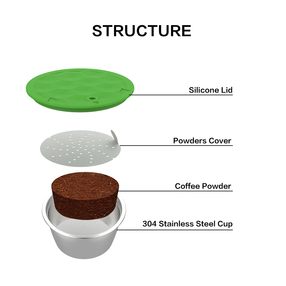 1 шт. высокое качество металла многоразового кофе капсулы Pod для Dolce Gusto Кофе