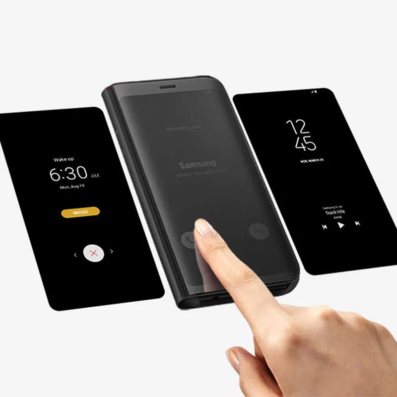 Для Samsung Galaxy S8 S 8 Plus зеркальный флип чехол 360 милый противоударный кожаный Броня