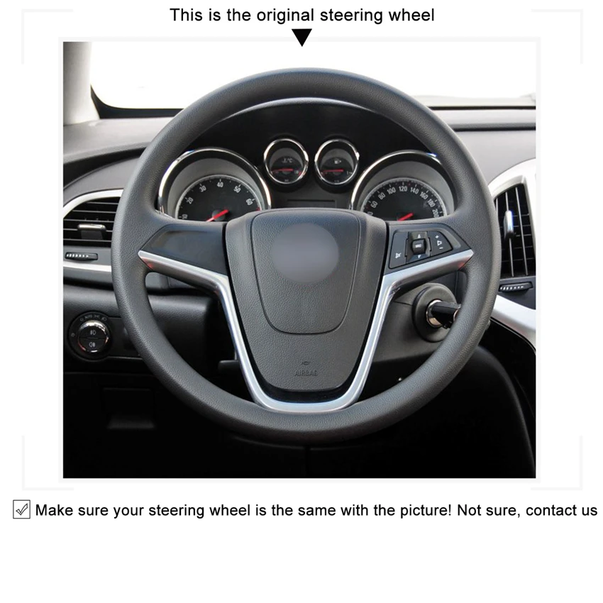MEWANT черный чехол рулевого колеса автомобиля из искусственной кожи для Opel Astra J Meriva
