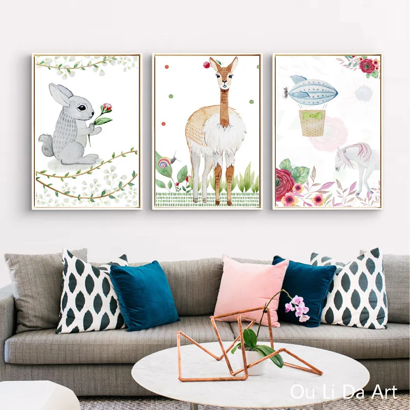 Картина маслом на холсте без рамки с изображением кролика|canvas prints|print on canvasdecorative