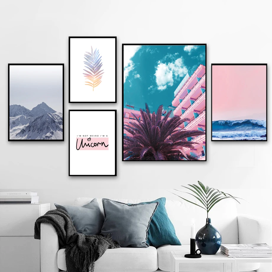 Принты для домашнего декора живопись пейзаж архитектура скандинавский стиль