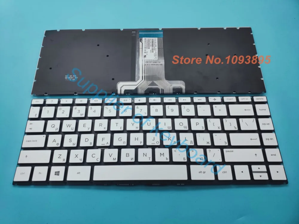 Новая русская клавиатура для ноутбука hp Pavilion X360 14-ba049ur 14-ba051ur 14-ba101ur русская клавиатура с серебристой подсветкой