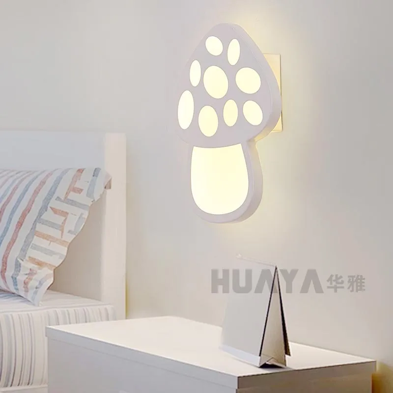 

modern minimalist children's room led Mushroom wall lamp hallway light bedroom lighting
