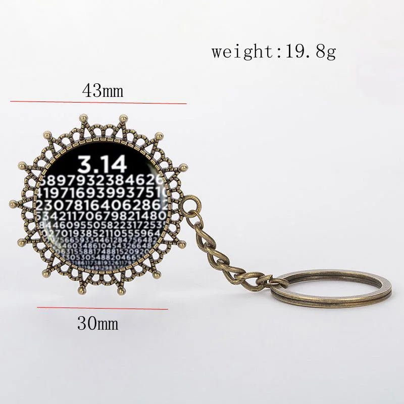 SUTEYI математические формулы уравнение Квантовая физика PI брелок со стеклянным