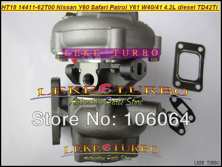 Турбокомпрессор HT18 14411 62T00 51N00 09D60 047 263 334 Для NISSAN Y60 Safari Patrol Y61 W40 W41 TD42T 4.2L|turbocharged
