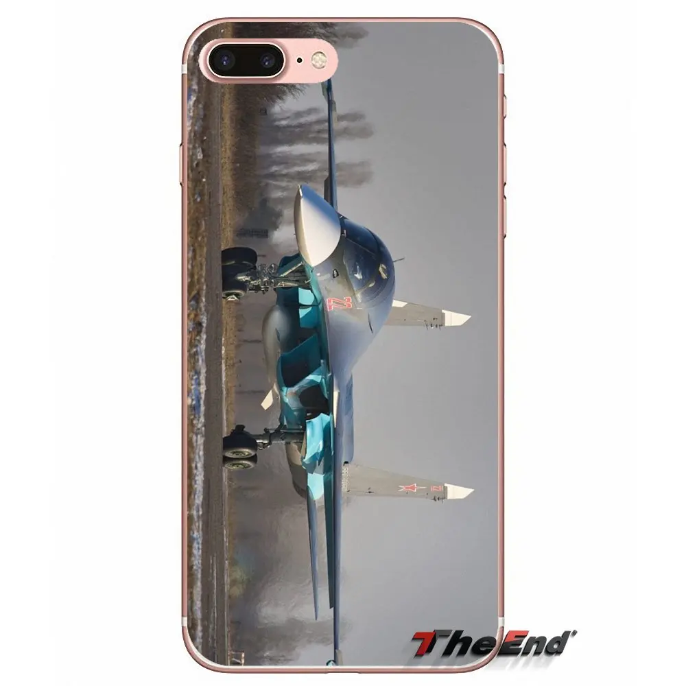 Силиконовый мягкий чехол для Samsung Galaxy S3 S4 S5 MINI S6 S7 edge S8 Plus Note 2 3 4 5 Grand Core Prime Sukhoi 34 Fighter