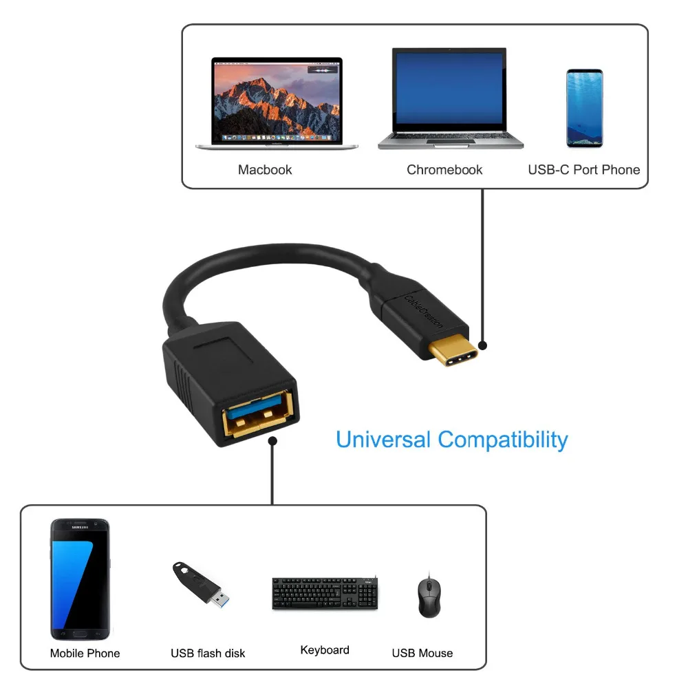 USB C к 3 0 A CableCreation (Gen1) 1 Type OTG кабелю типа совместимым с MacBook Pro Galaxy S8 S9 и т. д.
