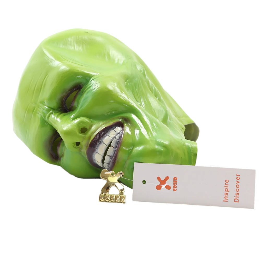 XCOSER маска Джим Керри Зеленый анфас для взрослых аксессуары косплея 2019 Хэллоуин