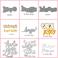love letters cutting die embossing diy stencil decoration scrapbooking template album photo paper card making