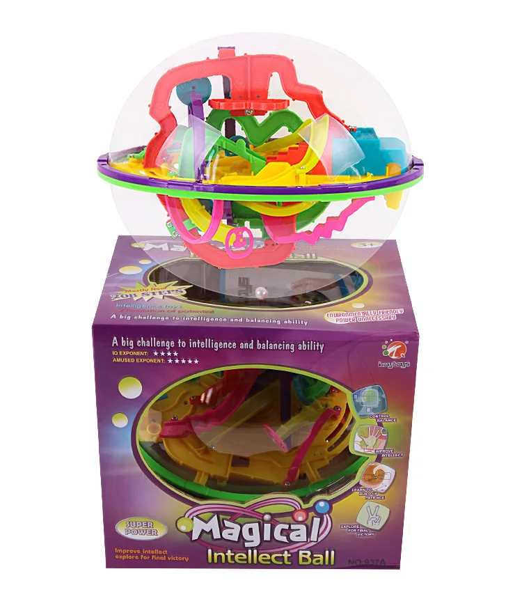 208 шагов 3D волшебный Интеллектуальный шар мраморная головоломка игра Perplexus