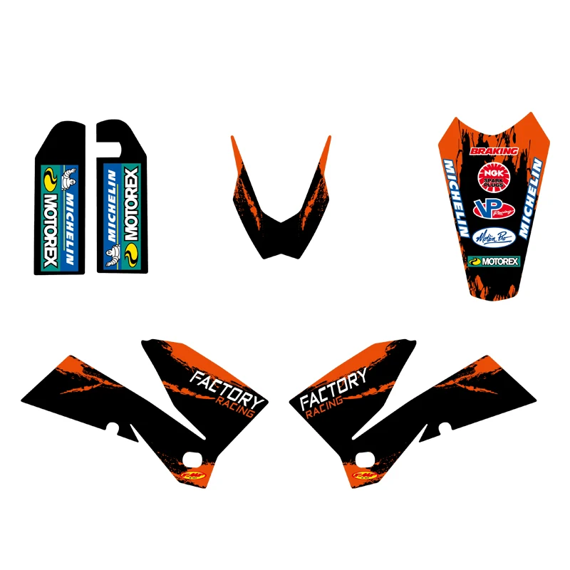 NICECNC графические наклейки фоны для KTM EXC SX XC XCW XCFW MXC 125 250 350 450 525 530 2005 2006 2007 полная
