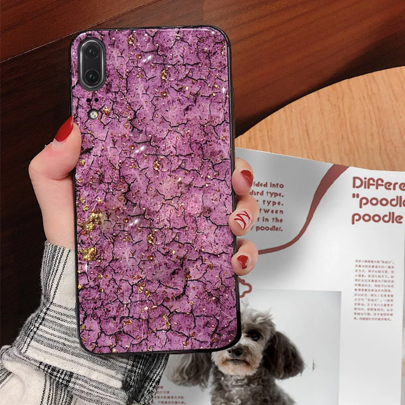 Rheinruby Glitter Gold Foil Soft Case For Huawei Mate 20 Pro X Nova 4 P20 Lite P30 Plus Honor 8X 9 Cover Capa |