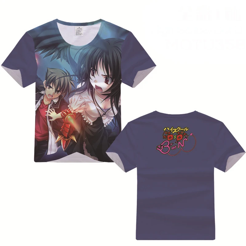 Футболка для старшей школы DxD Rias Gremory Hyoudou Issei костюм косплея мужская и женская