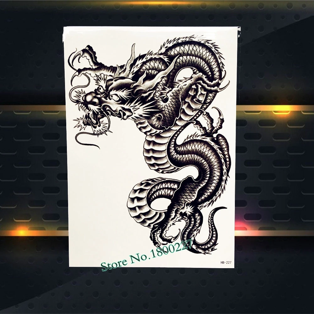 Черные временные тату наклейки с имитацией китайского иероглифа