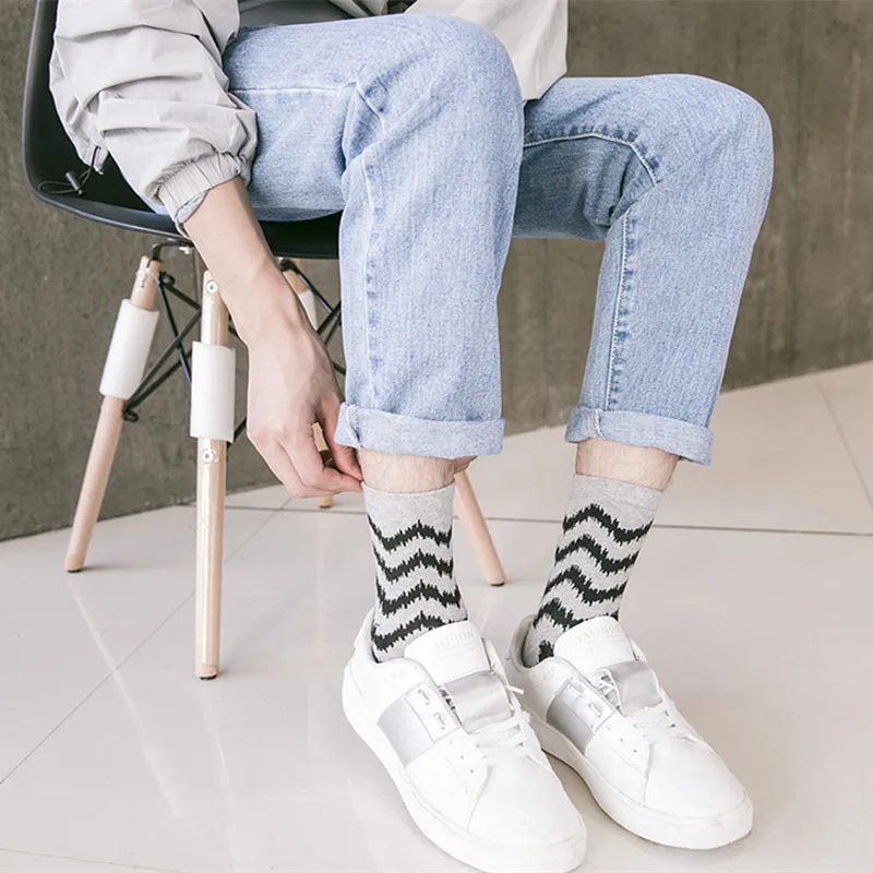 2018 новые носки мужские деловые Calcetines Chaussette Homme бренд Crew Happy Dress Harajuku дизайнер Meias
