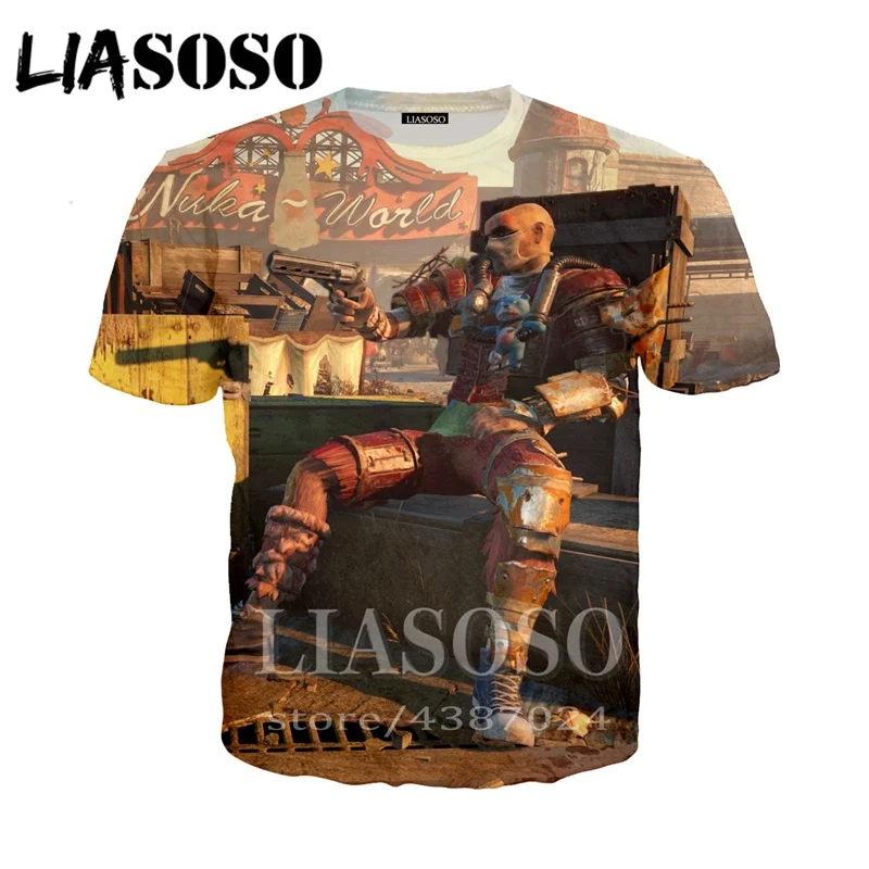 Футболка liaseo с 3d принтом игры Fallout 4 для мужчин и женщин Повседневная рубашка