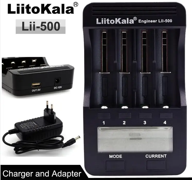 

Зарядное устройство Liitokala lii500 с ЖК-дисплеем, 3,7 в, 1,2 в, AA, AAA