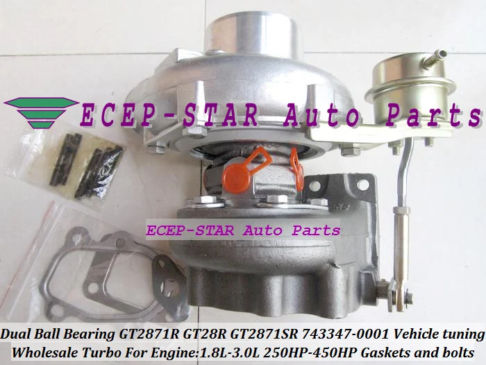 GT2871R GT28R GT2871SR 743347 0001 турбокомпрессор с двумя шарикоподшипниками для тюнинга