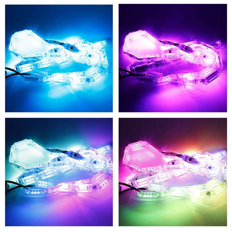 2 шт. RF пульт дистанционного управления RGB LED DRL 15 светодиодный гибкий течет